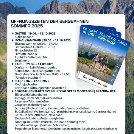 Apart Scharler Mit Silvretta Card Зее Екстериор снимка